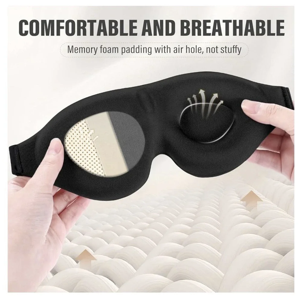 YIVIEW Sleeping Eye Masks 2pcs-Complete Light Blocking 3D Sleeping Eye Masks - Picture 4 of 10